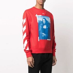 Off-White Mona Lisa Long Sleeve Tee in Red